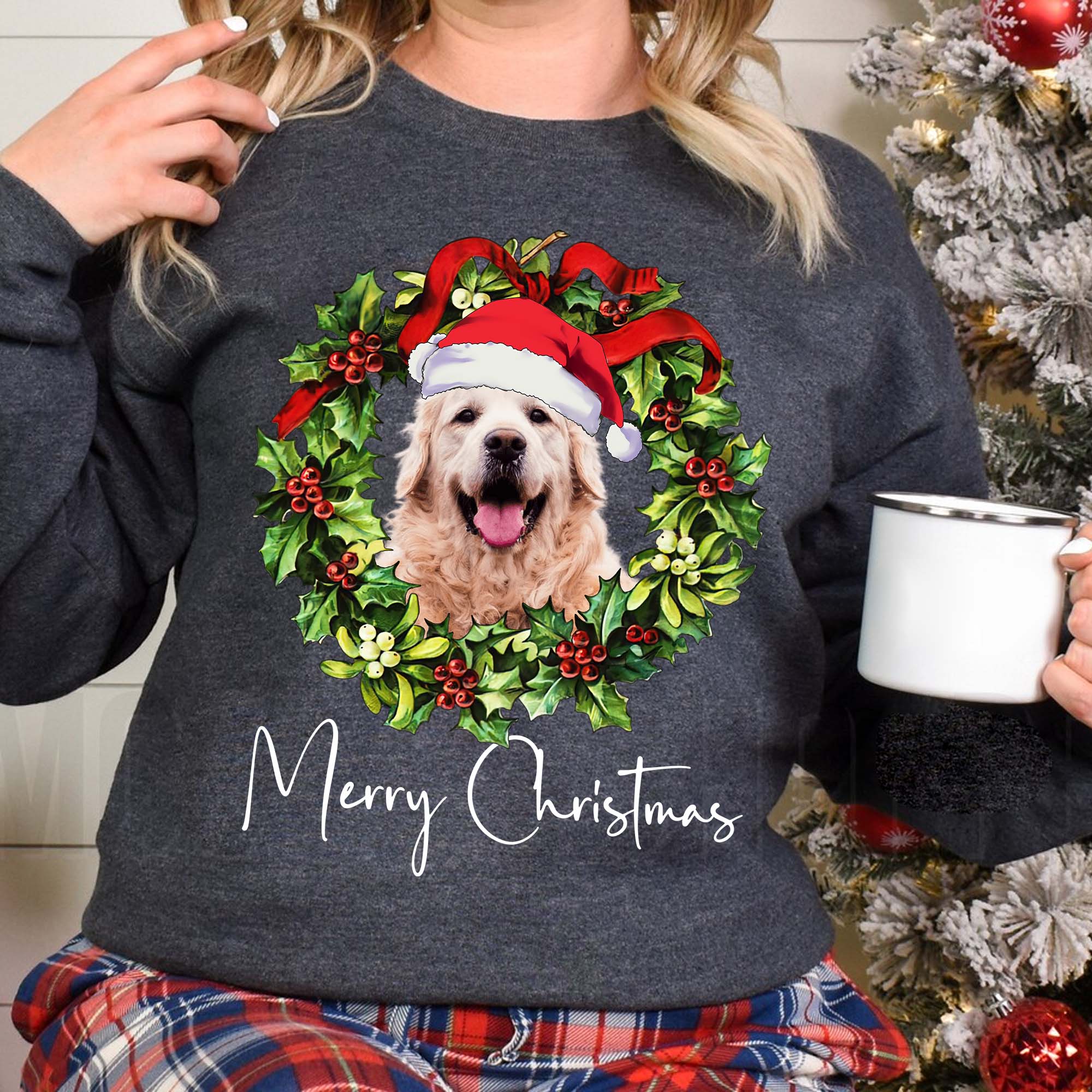 Merry Christmas Photo - Personalized Sweatshirt - Family Gift, Gift For Pet Lover, Xmas Gift