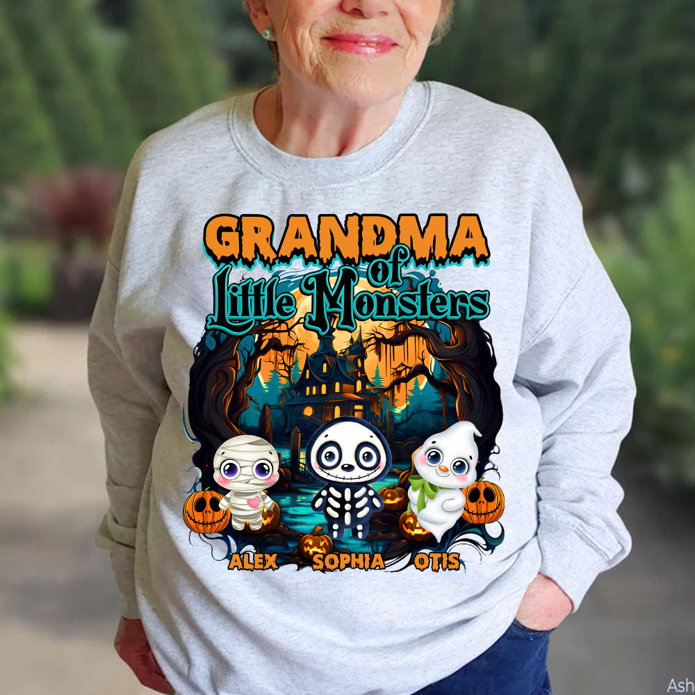 Happy Halloween - The Little Monsters - Custom Name - Personalized Sweatshirt - Halloween Family Gift
