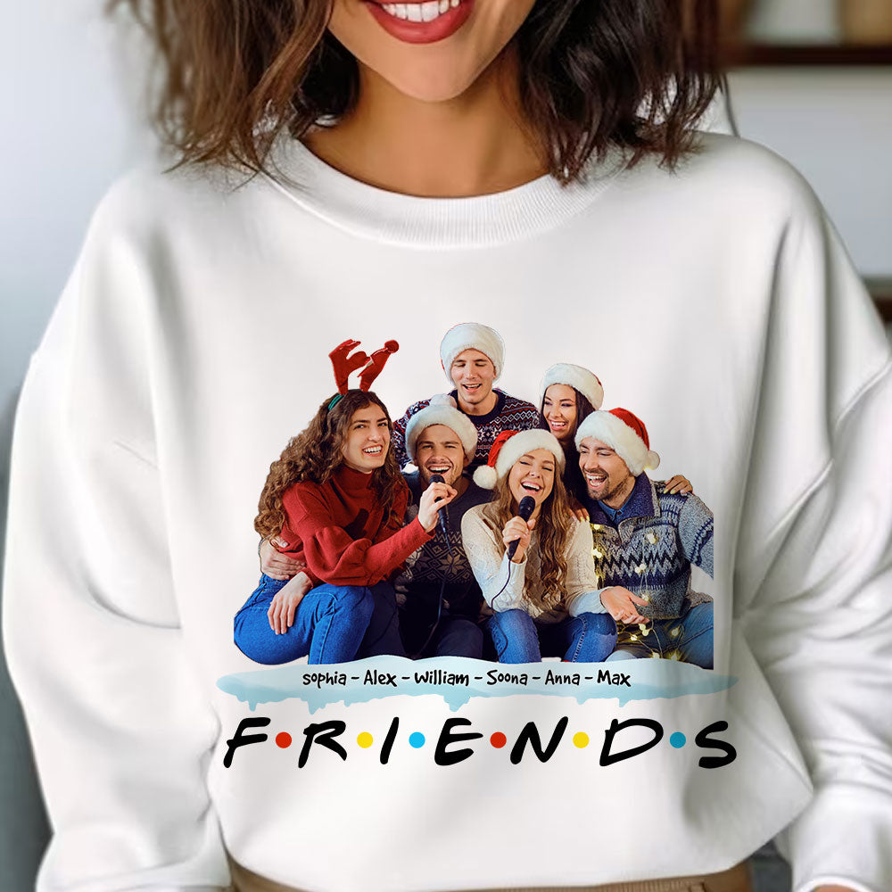 F.R.I.E.N.D - Custom Photo And Names - Personalized Sweatshirt - Gift For Best Friend