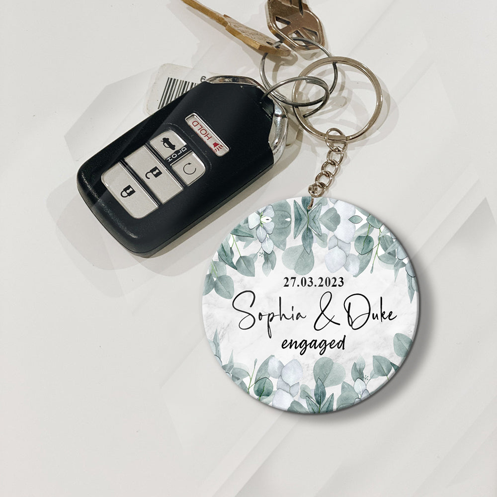 Happy Wedding - Personalized 2 Side Acrylic Keychain - Gift For Couple, Custom Photo Gift For Wedding