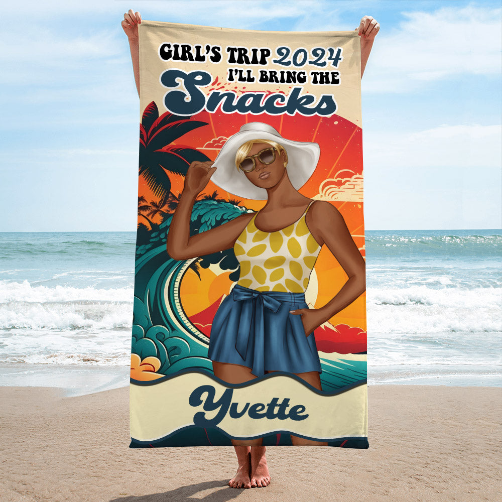 Sun, Sand, and Memories, Besties Trip Essentials-Personalized Beach Towels - Gift For Best Friends