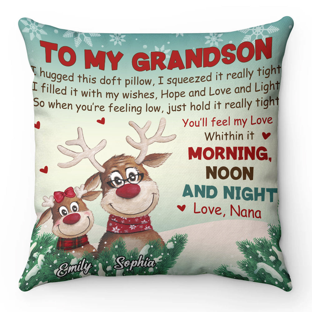 You'll Feel My Love Morning, Noon And Night - Personalized Pillow, Family Gift