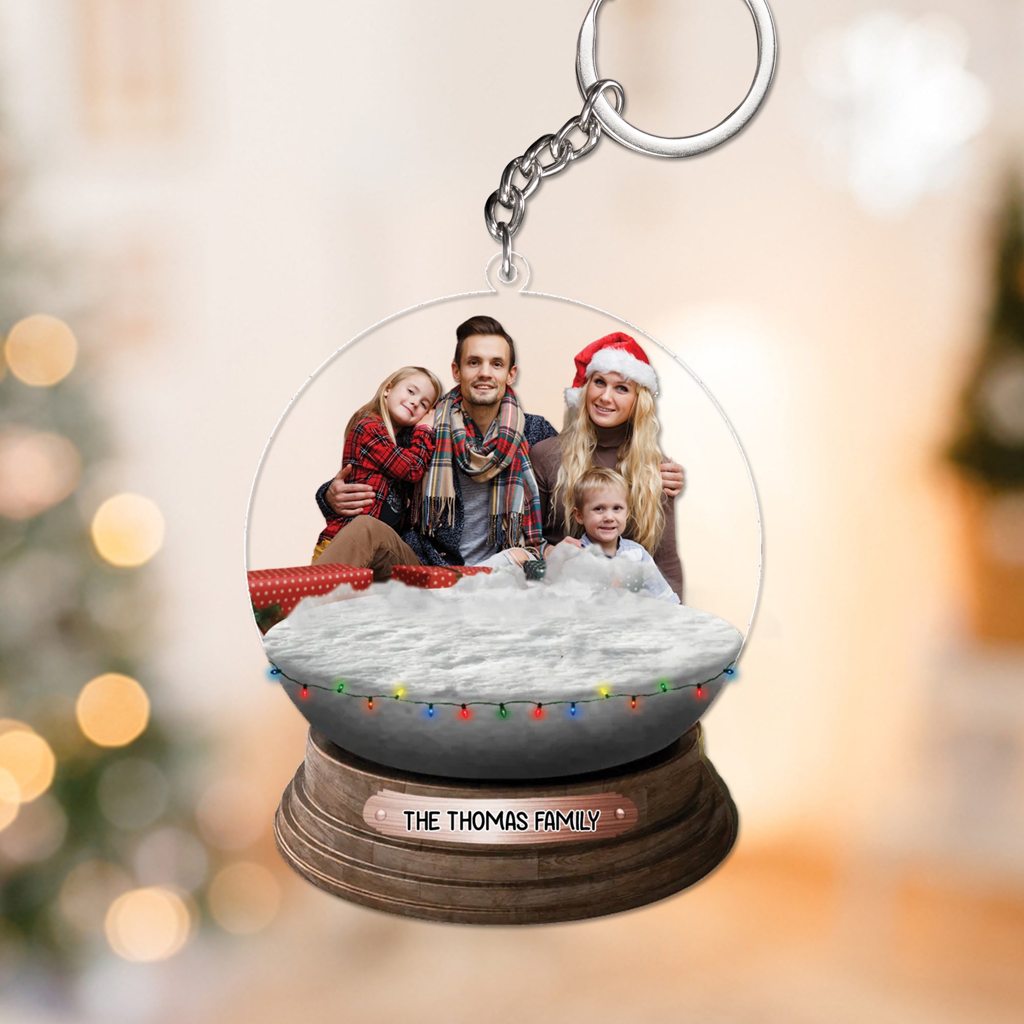 Personalized Acrylic Keychain - Custom Photo And Name - Christmas Decoration - Christmas Gift