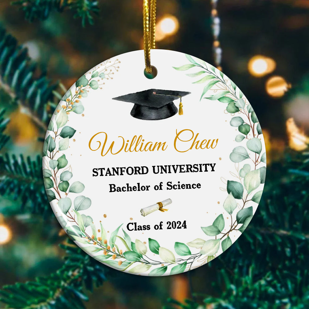 Graduation Gift, Congrats Class Of Graduation - Custom Texts Graduation - Personalized Ceramic Ornament