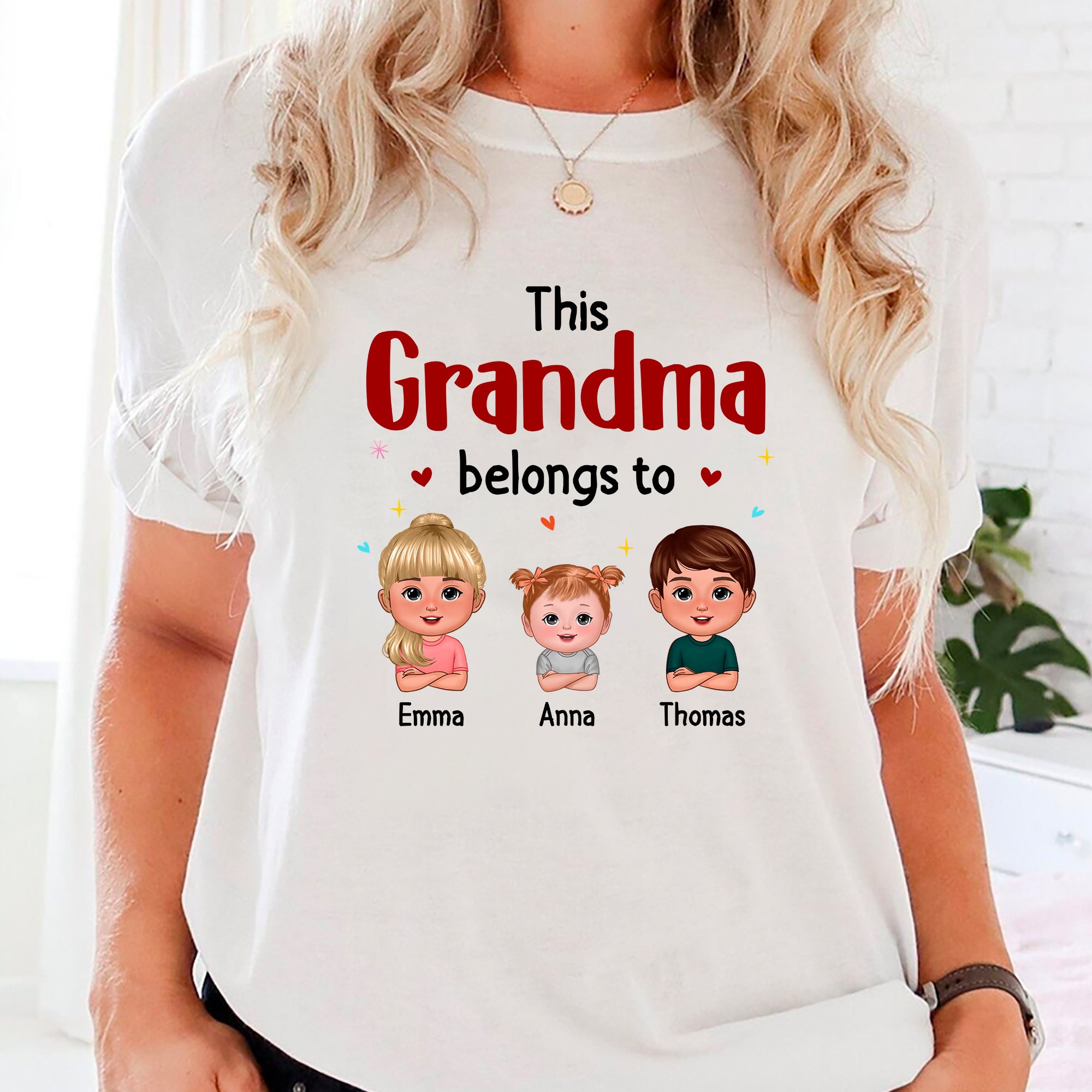 This Grandma Belongs To, Happy Mother's Day, Custom Appearances And Texts - Personalized Light Shirt