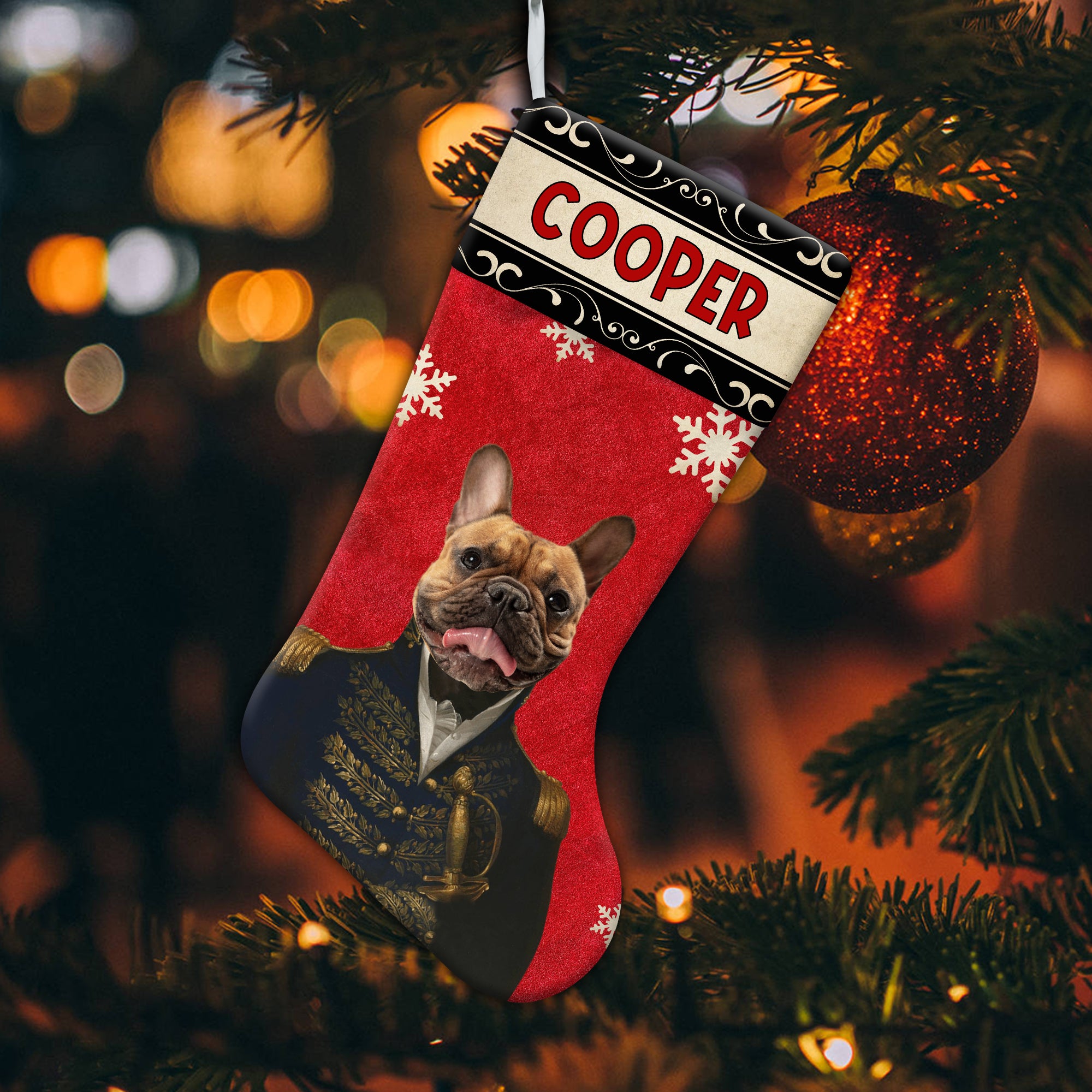 Pet With Royal Clothes - Personalized Christmas Socks Decoration - Custom Photo Gift, Christmas Gift