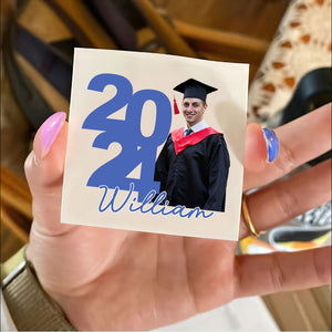 Graduation 2024, Custom Temporary Tattoo With Personalized Photo And Name, Fake Tattoo, Graduation Gift