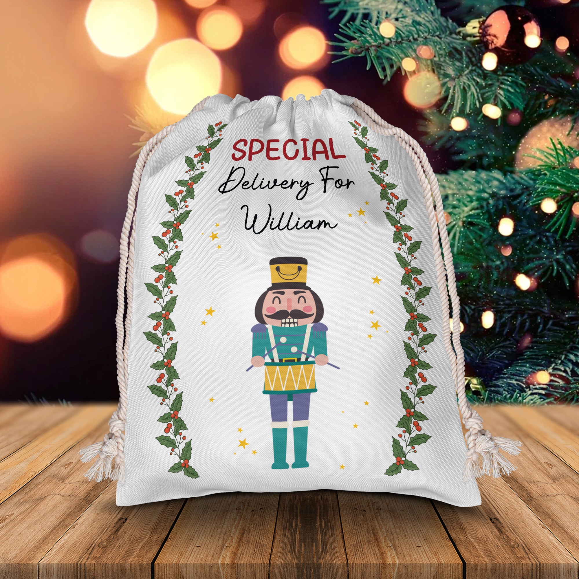 Special Delivery For Job Character- Personalized String Bag, Christmas Gift, Gift For Family