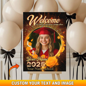 Welcome To Graduation Celebration Custom Party Welcome Sign - Personalized Graduation Decoration - Graduation Sign