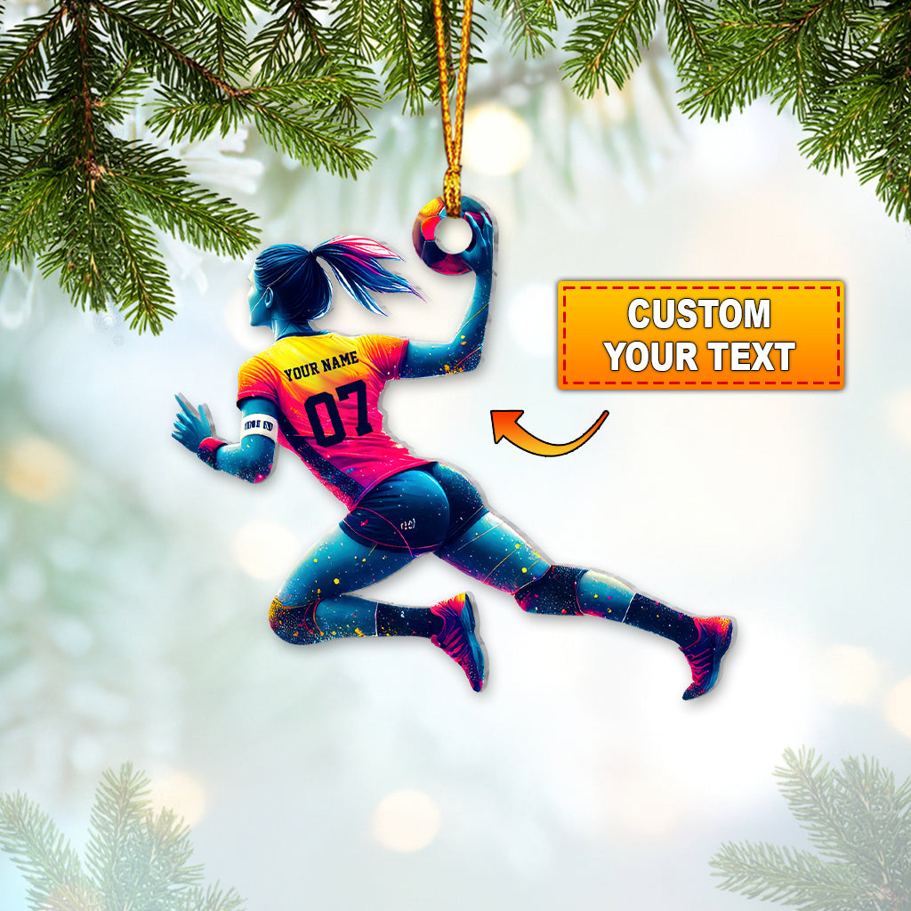 Custom Name Handball Ornament, Gift for Handball Team