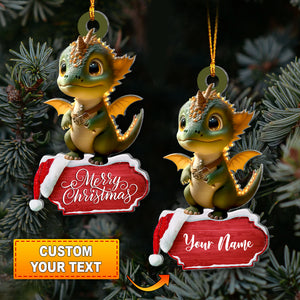 Christmas Gift, Custom Ornament, Custom Name Dragon Ornament