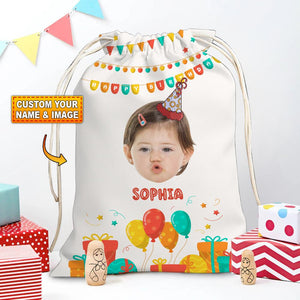 Birthday Kid Gift Decor Bag Personalized Christmas String Bag