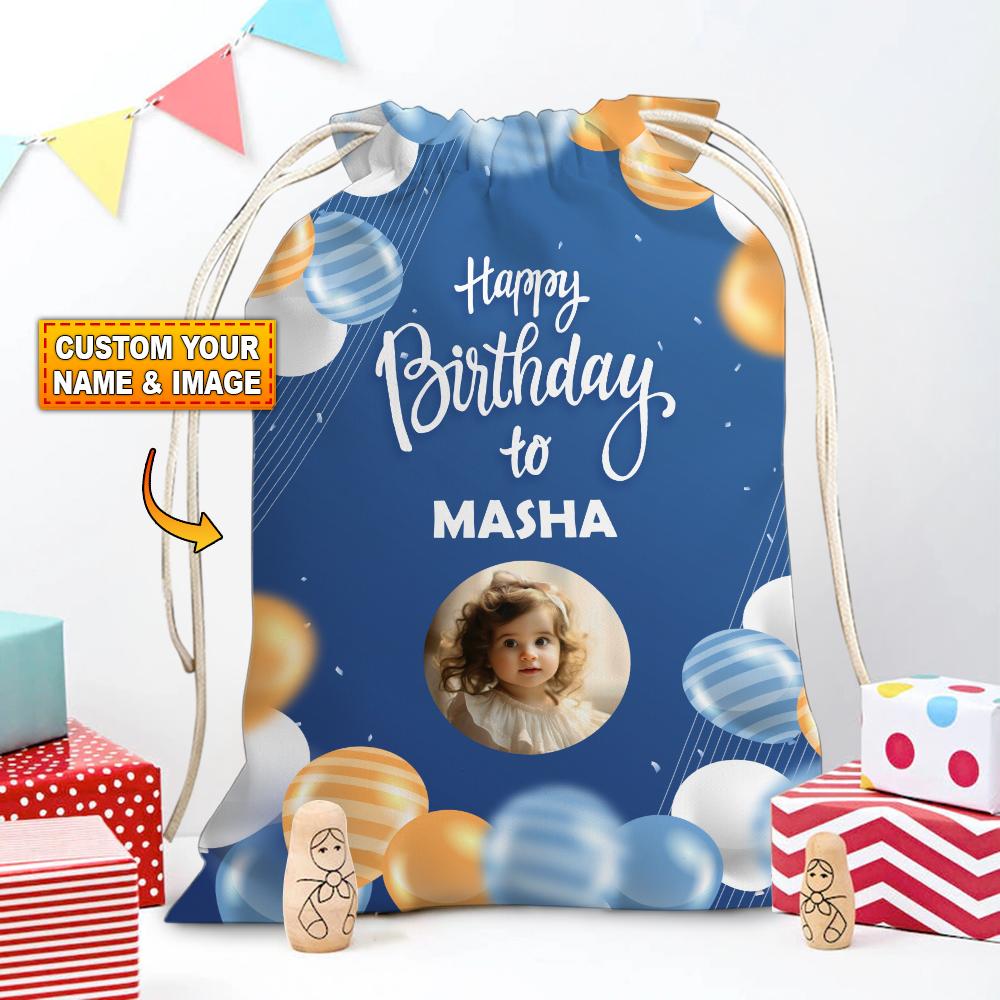 Happy Birthday To Personalized Christmas String Bag