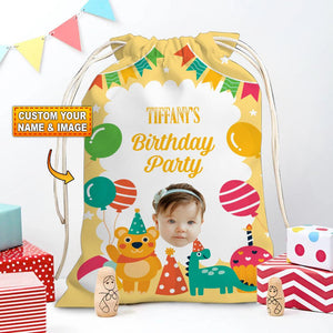 Happy Cute Kid Birthday String Bag Personalized Christmas String Bag