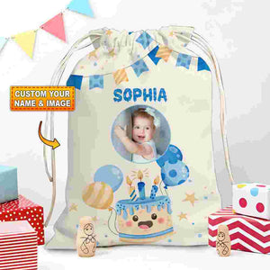 Happy Kid Birthday Bag Personalized Christmas String Bag