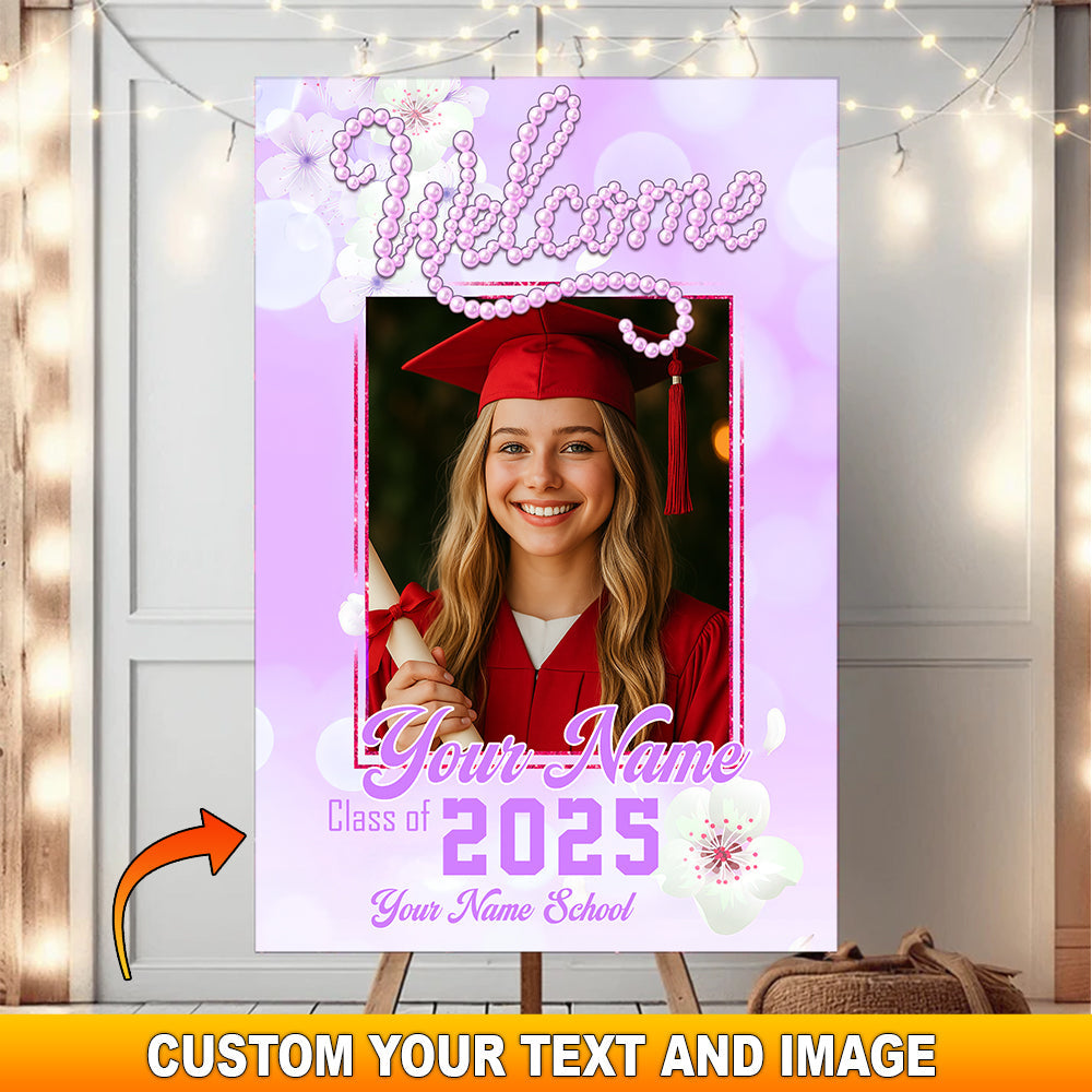 Welcome To Graduation Party Celebration Custom Party Welcome Sign - Personalized Graduation Decoration - Graduation Sign