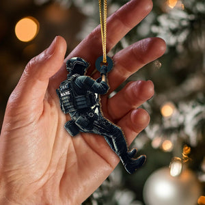 Custom Name SWAT Ornament, Gift For Swat Police