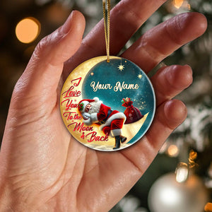 Custom Name Santa Christmas Ornament, Home Decor Christmas Gift