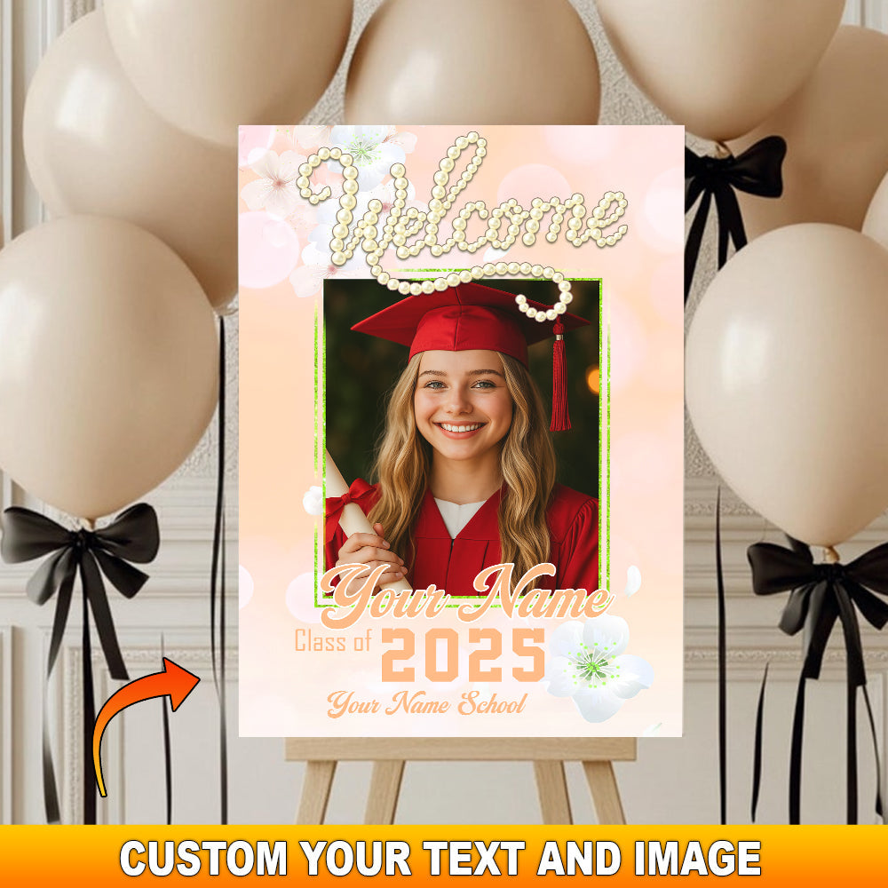 Welcome To Graduation Party Celebration Custom Party Welcome Sign - Personalized Graduation Decoration - Graduation Sign