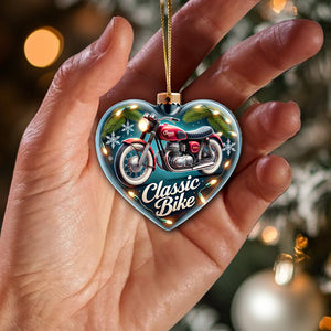 Custom Name Classic Bike Ornament, Christmas Gift for Classic Bike Lover