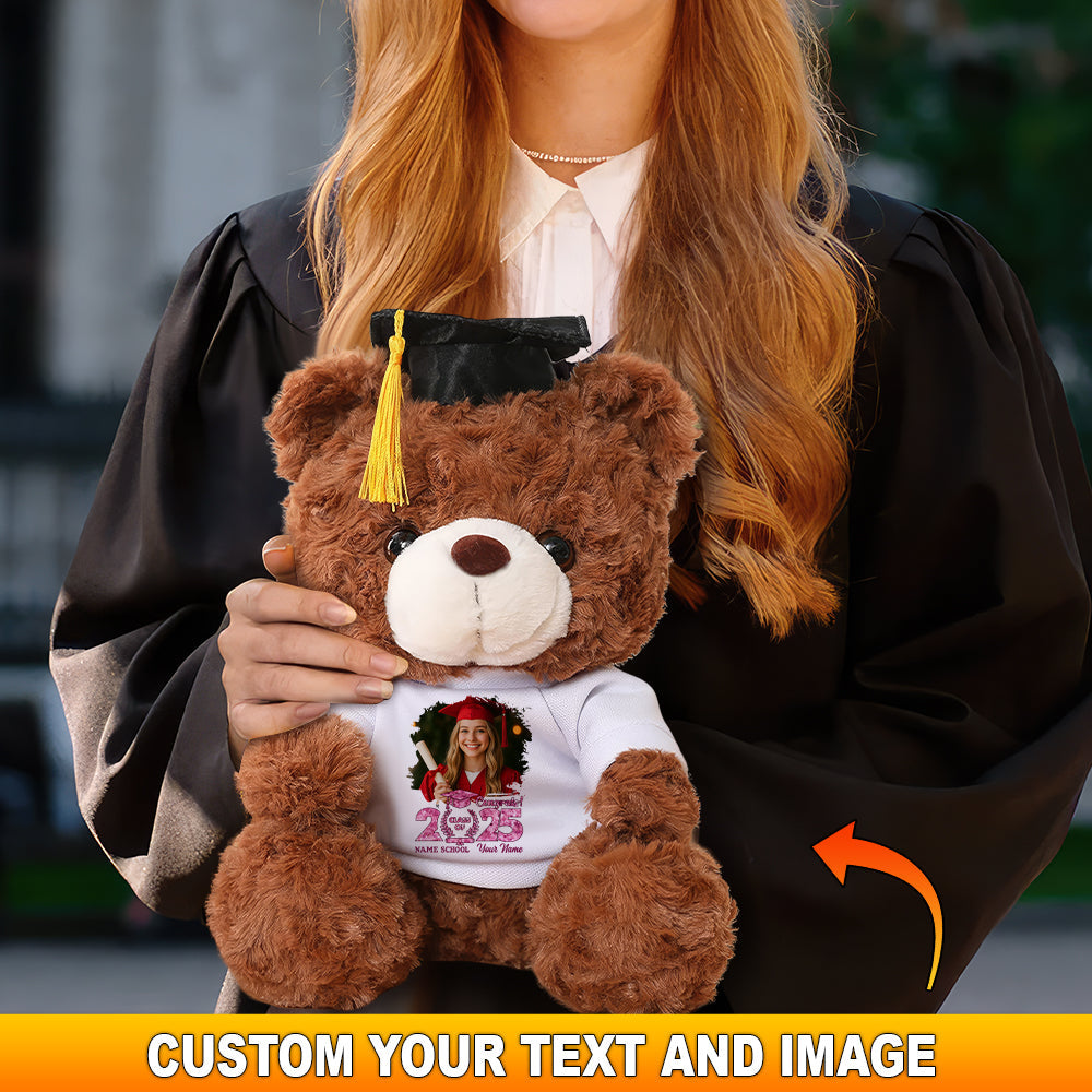 Congrats 2025 Graduate, Gift For Graduation, Personalized Graduate Teddy Bear Shirt