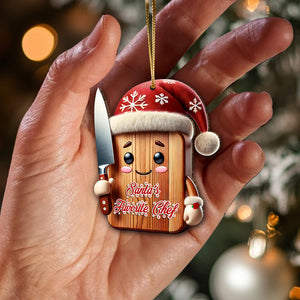 Custom Name Christmas Chef Ornament, Christmas Gift for Cooking Lover