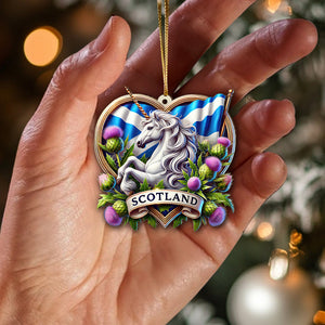 Custom Name Scotland Ornament, Christmas Gift for Scotland Lover