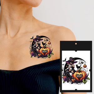 Halloween Queen, Custom Photo Temporary Tattoo, Personalized Tattoo, Fake Tattoo