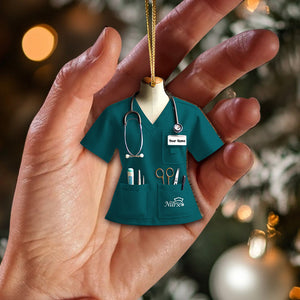 Custom Name Nurse Ornament, Home Decor Christmas Gift