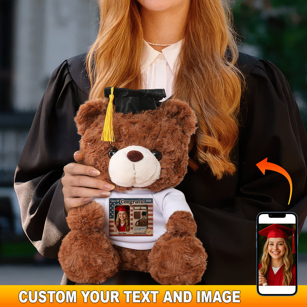 Class Of 2025, Gift For Graduation, Personalized Graduate Teddy Bear Shirt
