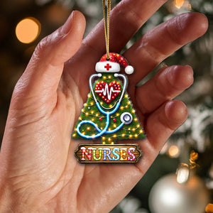 Custom Name Nurse Ornament, Home Decor Christmas Gift