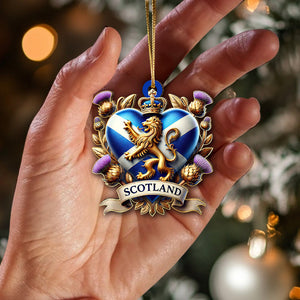 Custom Name Mountain Scotland Ornament, Christmas Gift for Scotland Lover