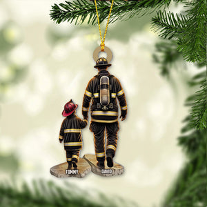 Custom Name Fire Fighter Ornament, Fire Fighter Gift