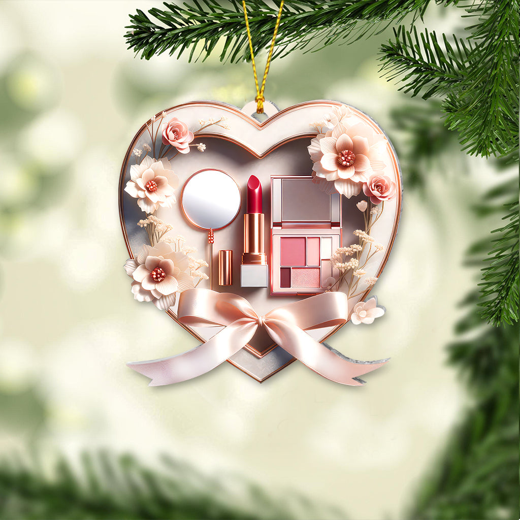 Custom Name Makeup Ornament, Christmas Gift for Makeup Lover