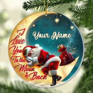 Custom Name Santa Christmas Ornament, Home Decor Christmas Gift