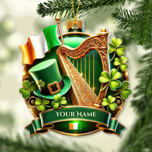 Custom Name Mountain Ireland Ornament, Christmas Gift for Ireland Lover