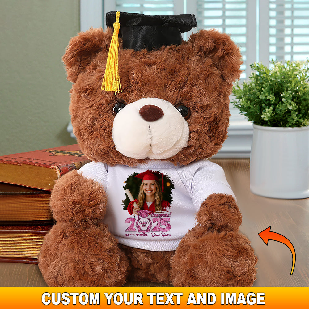 Congrats 2025 Graduate, Gift For Graduation, Personalized Graduate Teddy Bear Shirt