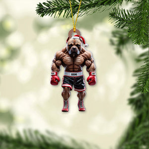 Custom Name Boxing Ornament, Christmas Gift for Boxing Lover