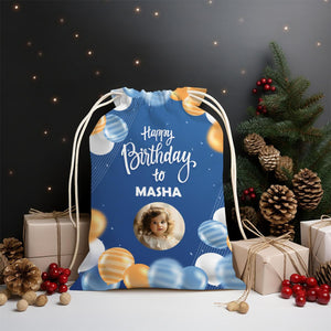 Happy Birthday To Personalized Christmas String Bag