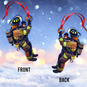 Custom Name Fire Fighter Ornament, Fire Fighter Gift