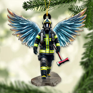 Custom Name Firefighter Ornament, Firefighter Memorial Christmas Gift