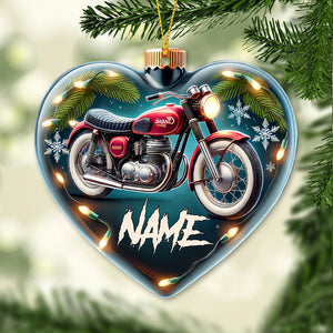 Custom Name Classic Bike Ornament, Christmas Gift for Classic Bike Lover