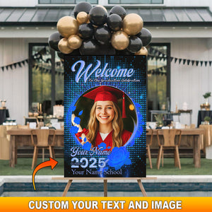 Welcome To Graduation Celebration Custom Party Welcome Sign - Personalized Graduation Decoration - Graduation Sign