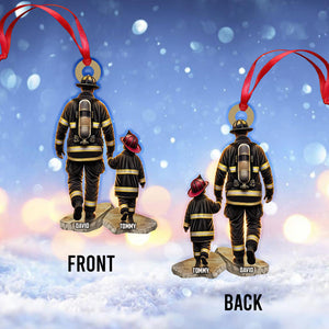 Custom Name Fire Fighter Ornament, Fire Fighter Gift