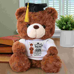 Proud Mom Of A 2025 Graduate, Gift For Graduation, Personalized Graduate Teddy Bear Shirt