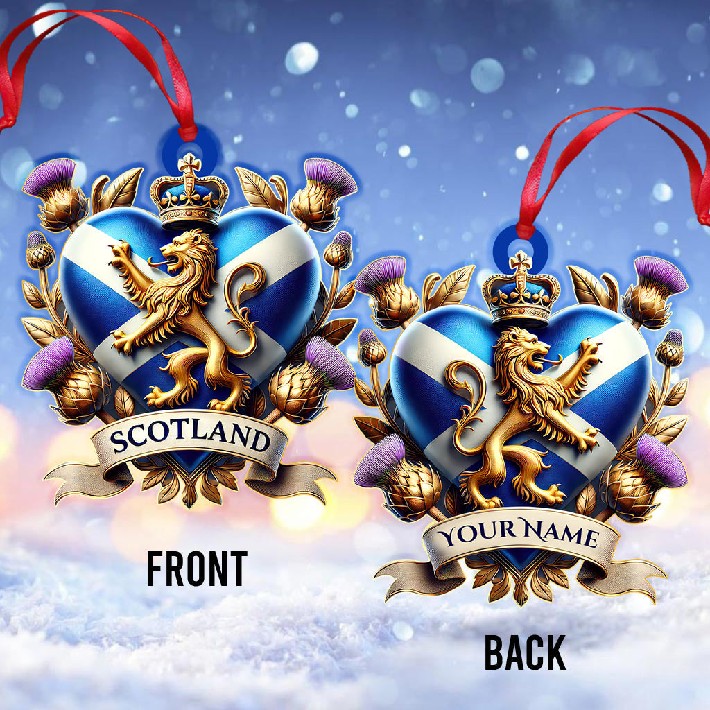 Custom Name Mountain Scotland Ornament, Christmas Gift for Scotland Lover