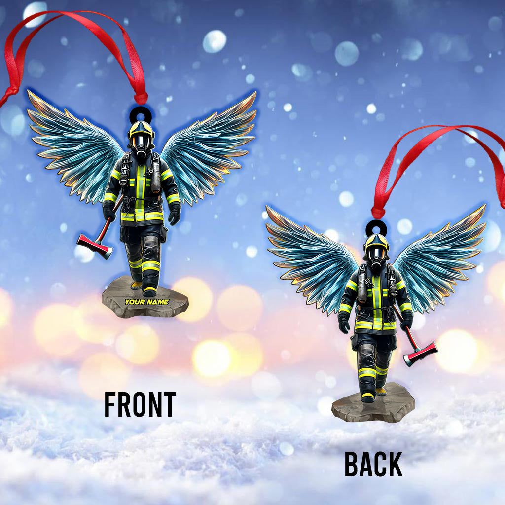 Custom Name Firefighter Ornament, Firefighter Memorial Christmas Gift