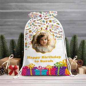 Happy Birthday Party Bag Personalized Christmas String Bag