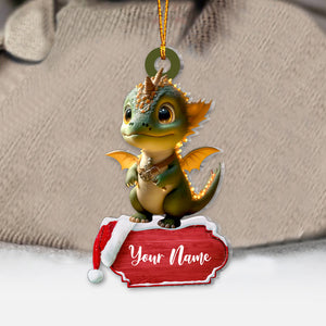 Christmas Gift, Custom Ornament, Custom Name Dragon Ornament