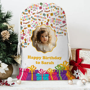 Happy Birthday Party Bag Personalized Christmas String Bag